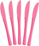 Heavy Duty Cerise Plastic Knives | 50 Count