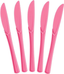 Heavy Duty Cerise Plastic Knives | 100 Count