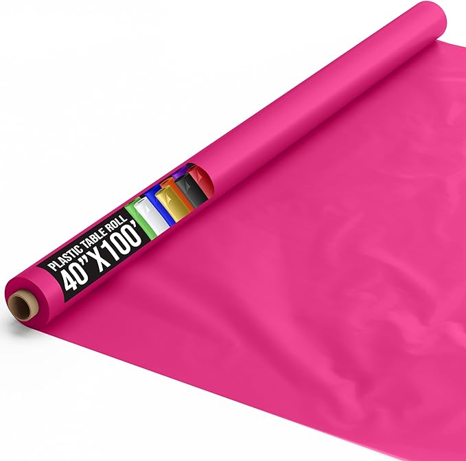 40 In. x 100 Ft. Cerise Table Roll