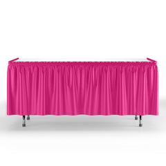 Cerise Plastic Table Skirt | Case of 48