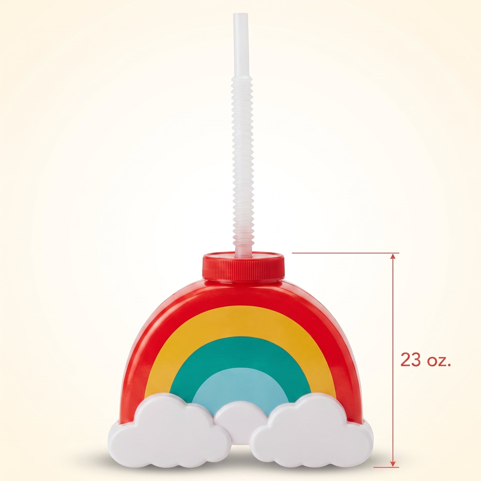 Retro Rainbow Sippy Cup with Straw - 23 oz