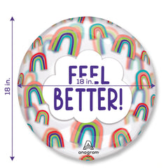 Feel Better Rainbow Foil Balloon