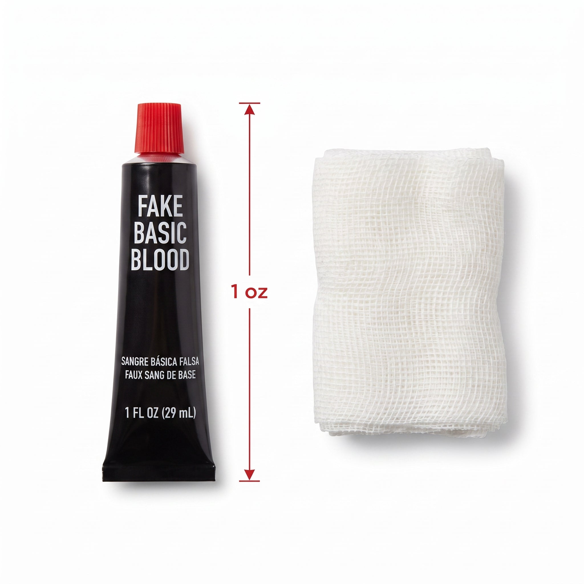 Halloween Fake Blood and Gauze Makeup Kit (1 oz)