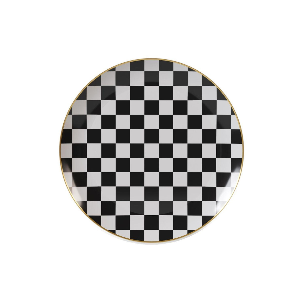 8 In. Checkerboard Plastic Plates | 10 Count