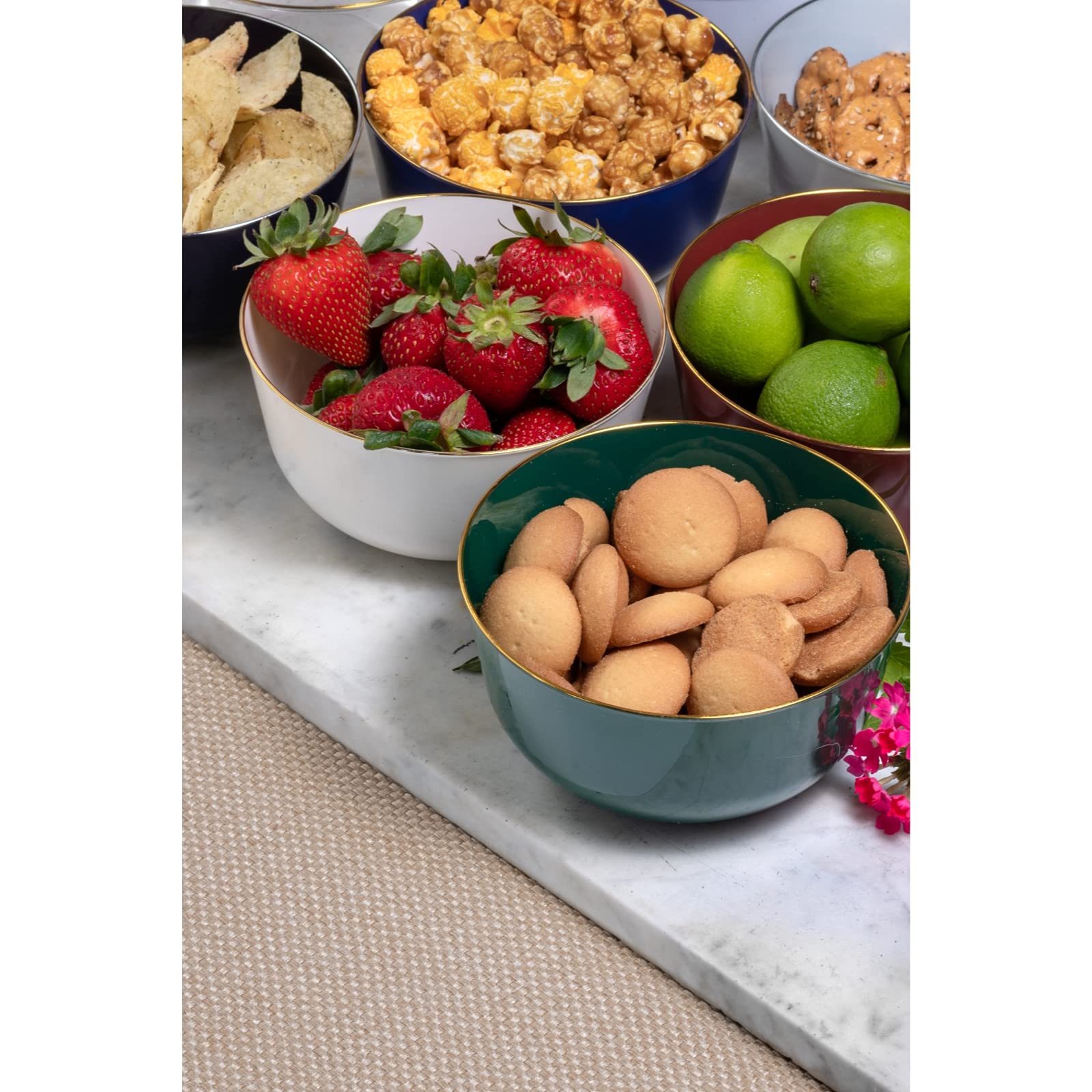 Classic Sage Design Plastic Bowls | 10 Count