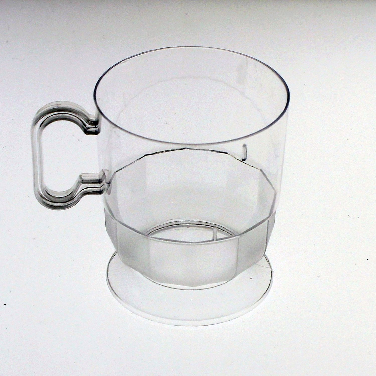 8 Oz. Clear Glazed Coffee Cups w/ Handle | 8 Count