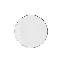 6 In. Trend Clear/Silver Plastic Plates | 10 Count