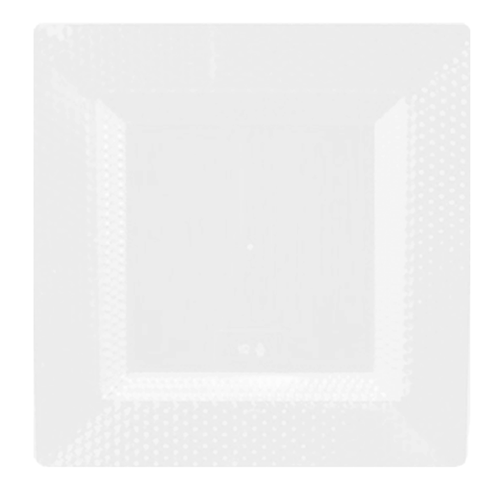 8 In. Appetizer Hex Square Plates | 10 Count