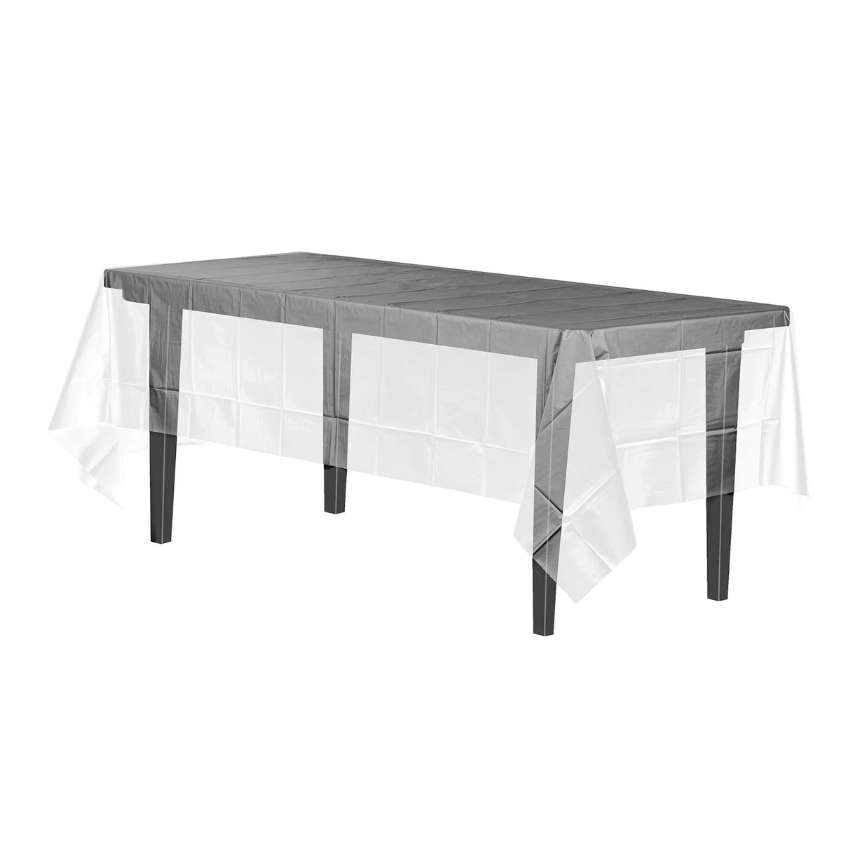 54 in. x 108 in Clear Plastic Table Cover