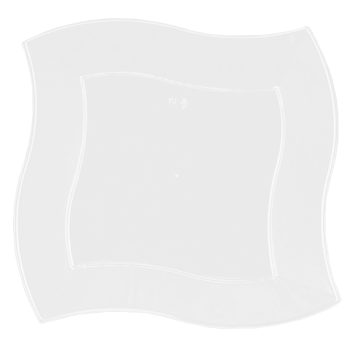 10 In. Clear Wavy Plates | 10 Count