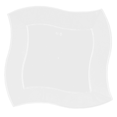 10 In. Clear Wavy Plates | 10 Count