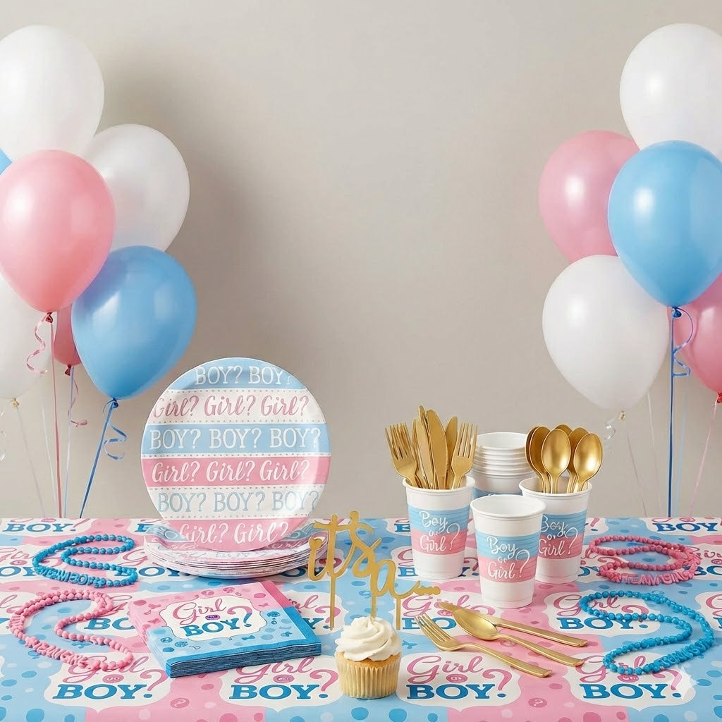 Gender Reveal Party Mid Kit - For 8 Guests