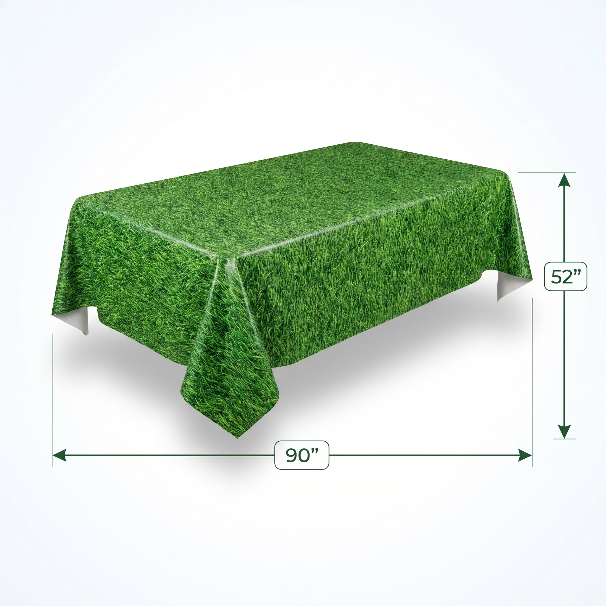 Faux Grass Flannel Backed Plastic Table Cover - 52 in. x 90 in.