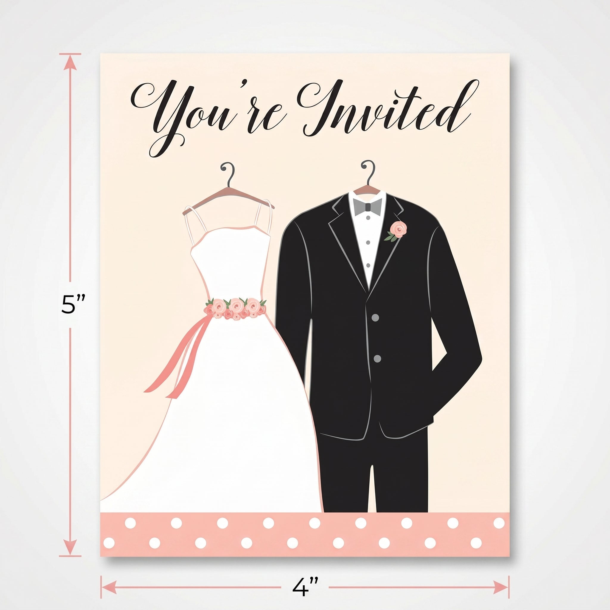 Elegant Wedding Attire Invitation Card