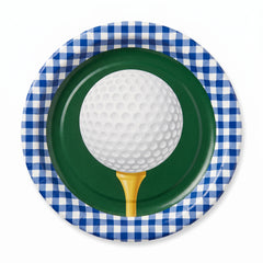 Golf-Themed 10.5" Disposable Paper Plates - 20 Pack