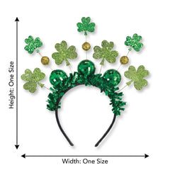 St. Patrick's Day Disco Ball Headband with Shamrocks