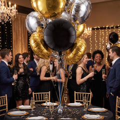 Elegant Black 18-Inch Foil Balloon