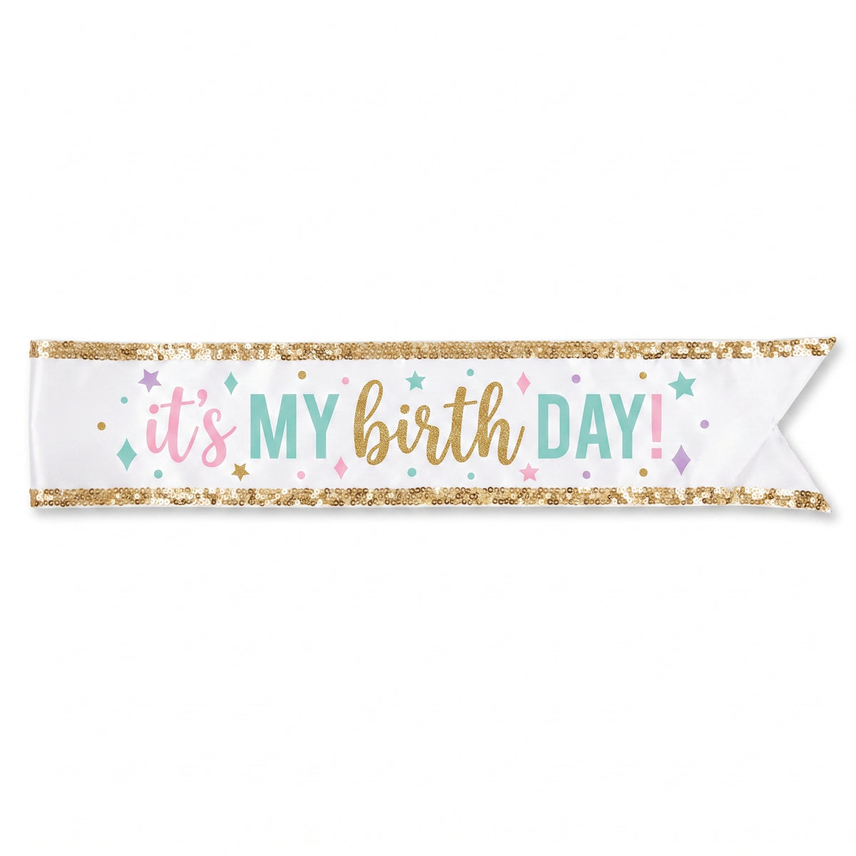 "Happy Cake Day" Birthday Sequin Sash