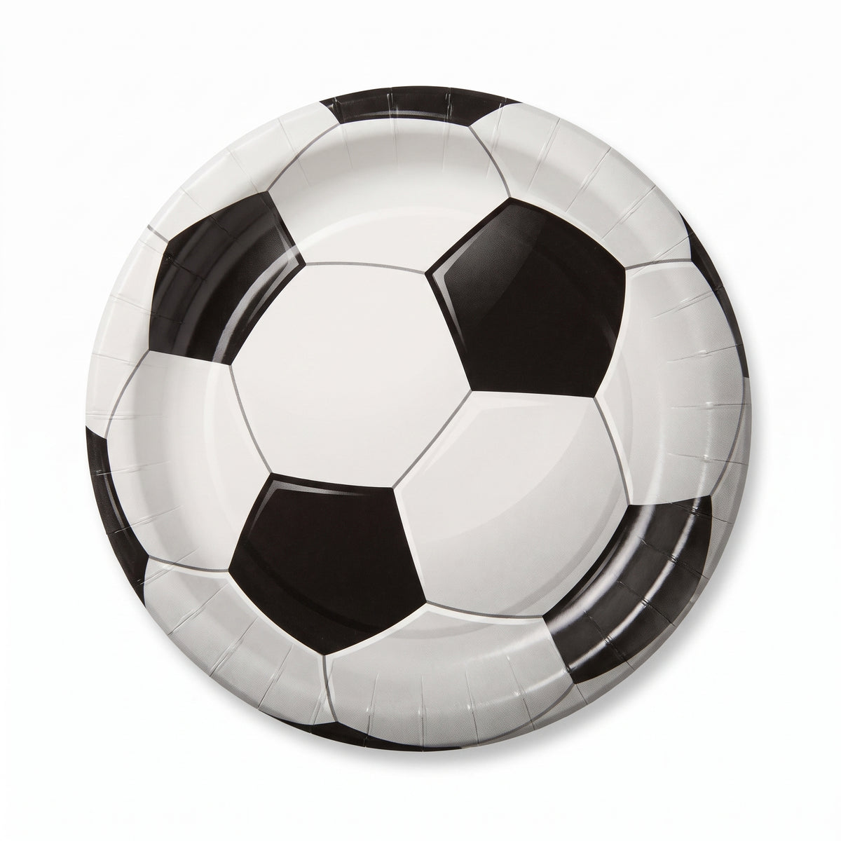 Soccer Ball Paper Dinner Plates - 10.5" Round, 20-Pack