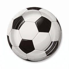 Soccer Ball Paper Dinner Plates - 10.5" Round, 20-Pack