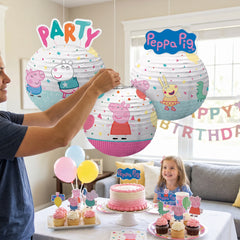 Peppa Pig Paper Lanterns for Kids' Birthday Parties