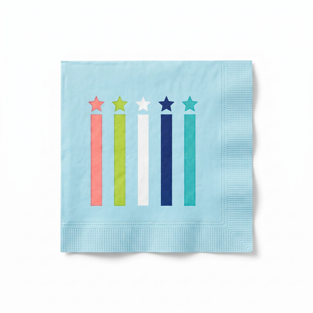 Modern Birthday Candle Beverage Napkins - 16 Pack - 5 In. X 5 In.