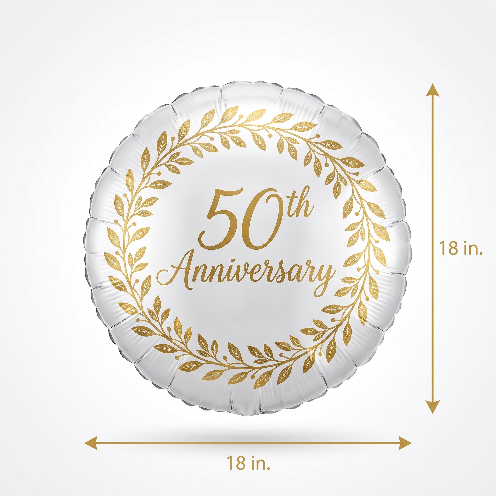 Elegant 50th Anniversary Foil Balloon