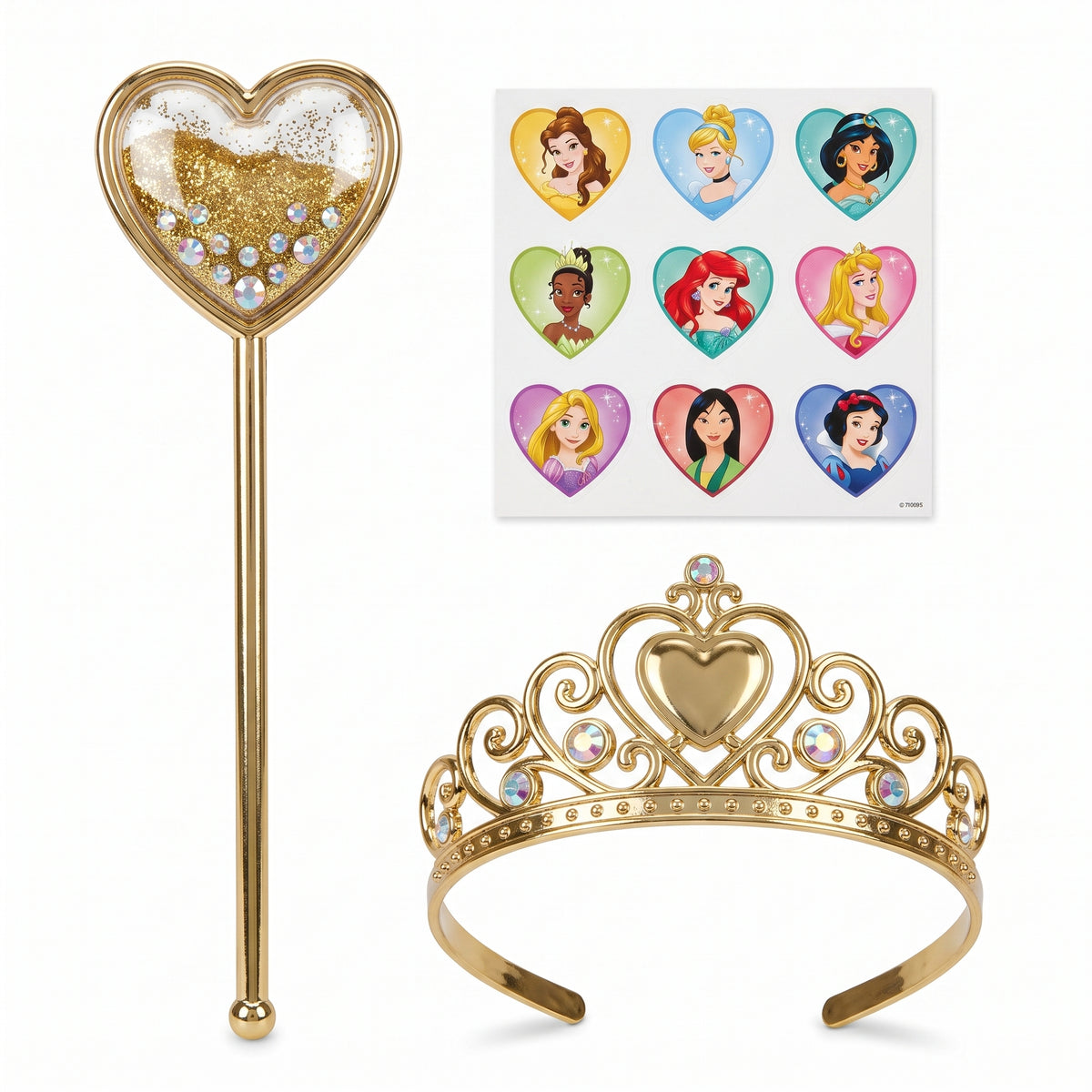 Disney Princess Gold Tiara and Wand Accessory Set