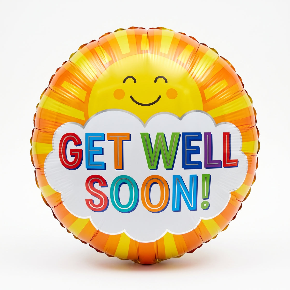 Get Well Soon Sunburst Foil Balloon - 17 Inch