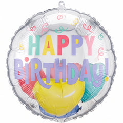 Pastel Confetti Happy Birthday Foil Balloon