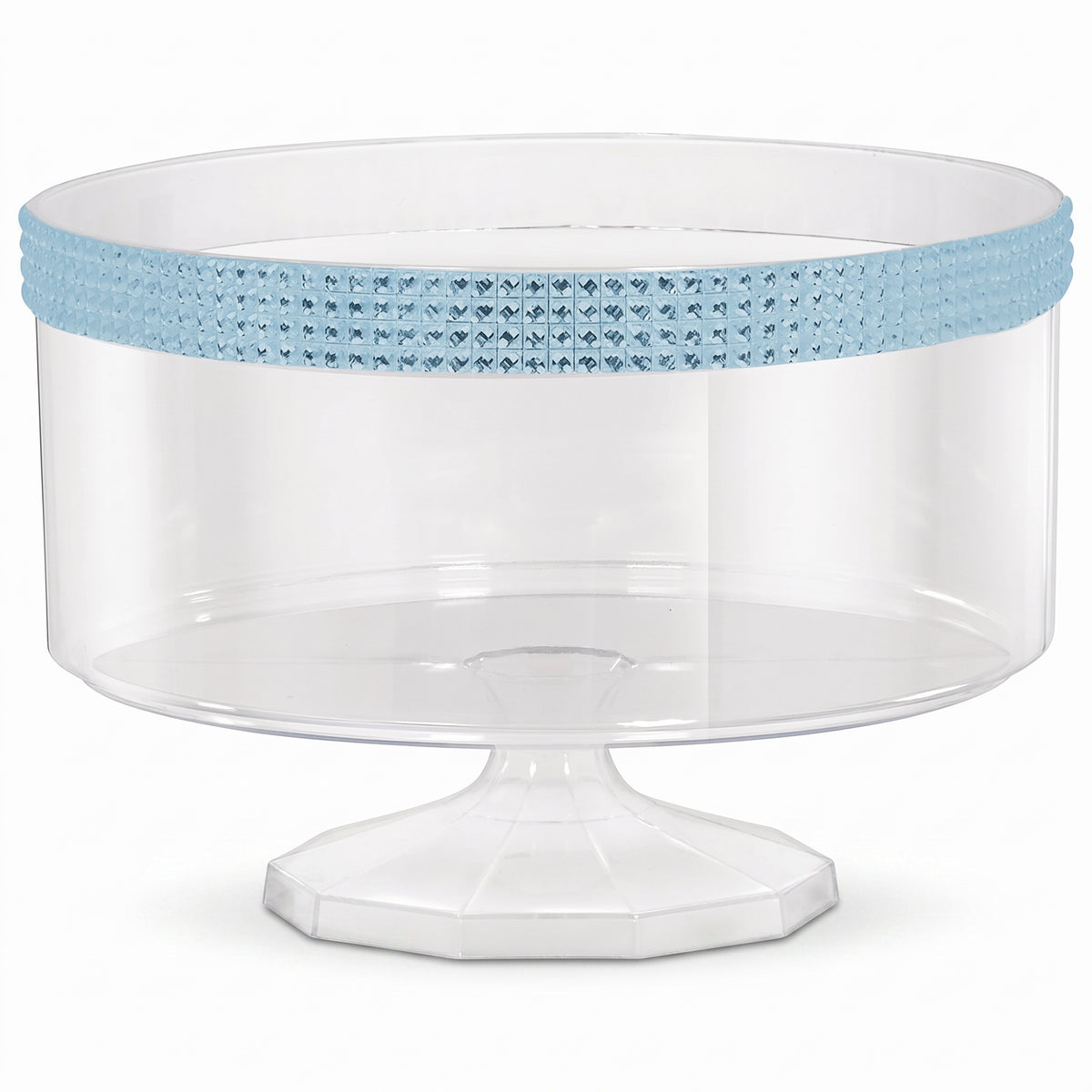Caribbean Blue Rhinestone Trifle Bowl - 80 oz Candy Buffet Display