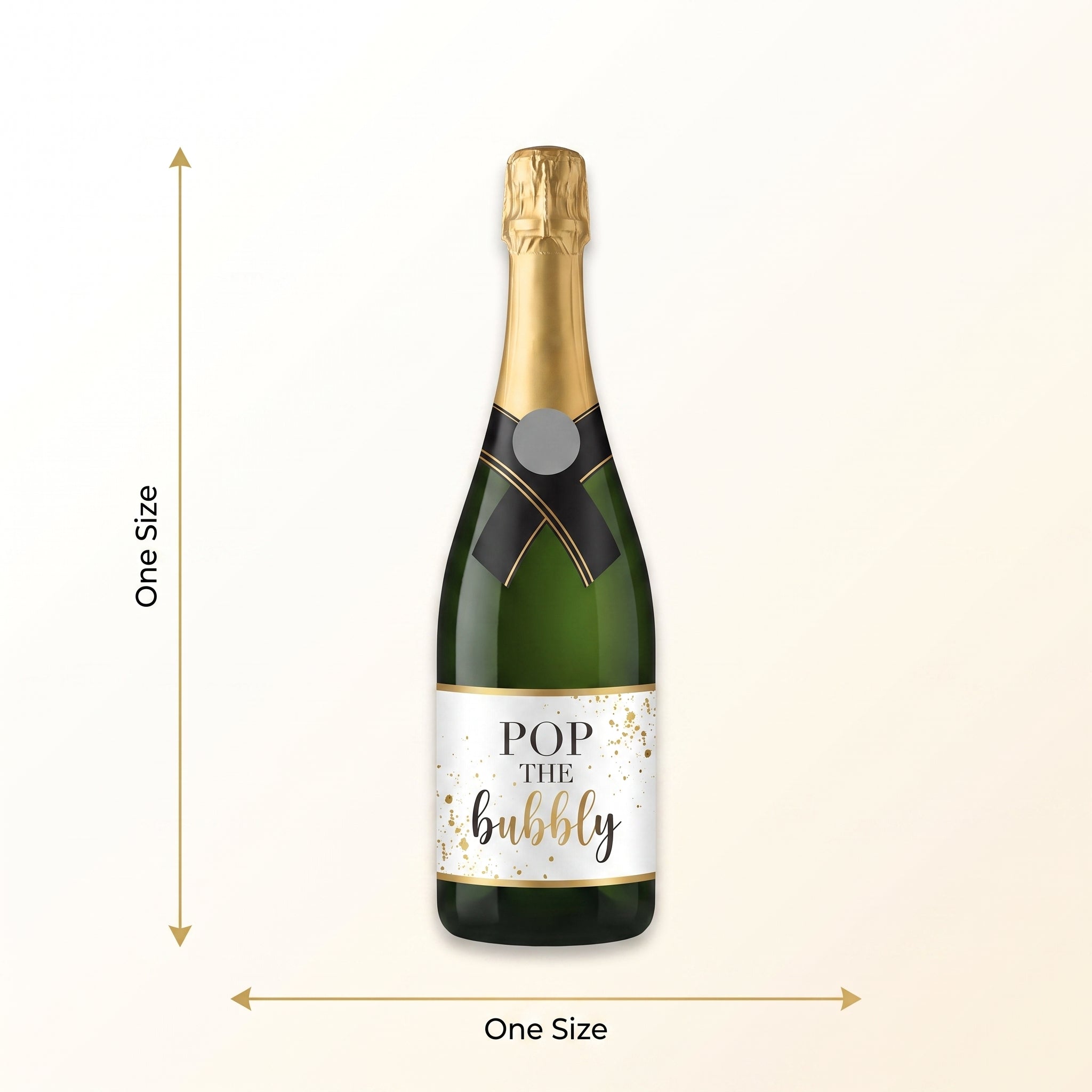 Jumbo "Pop The Bubbly" Champagne Bottle Cutout Decoration