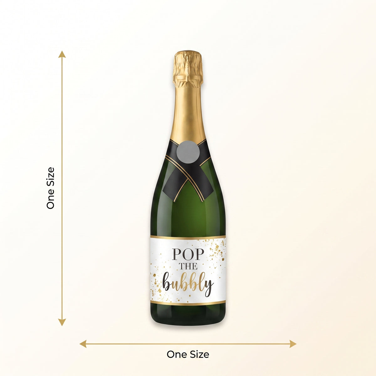 Jumbo "Pop The Bubbly" Champagne Bottle Cutout Decoration