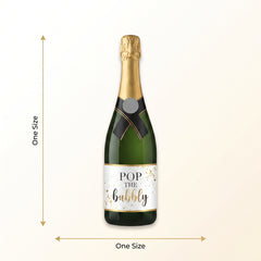 Jumbo "Pop The Bubbly" Champagne Bottle Cutout Decoration