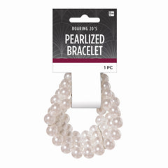Multi-Strand Faux Pearl Bracelet - Elegant Costume Accessory