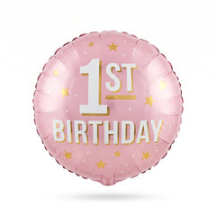 Little Miss 1st Birthday Pink Foil Balloon