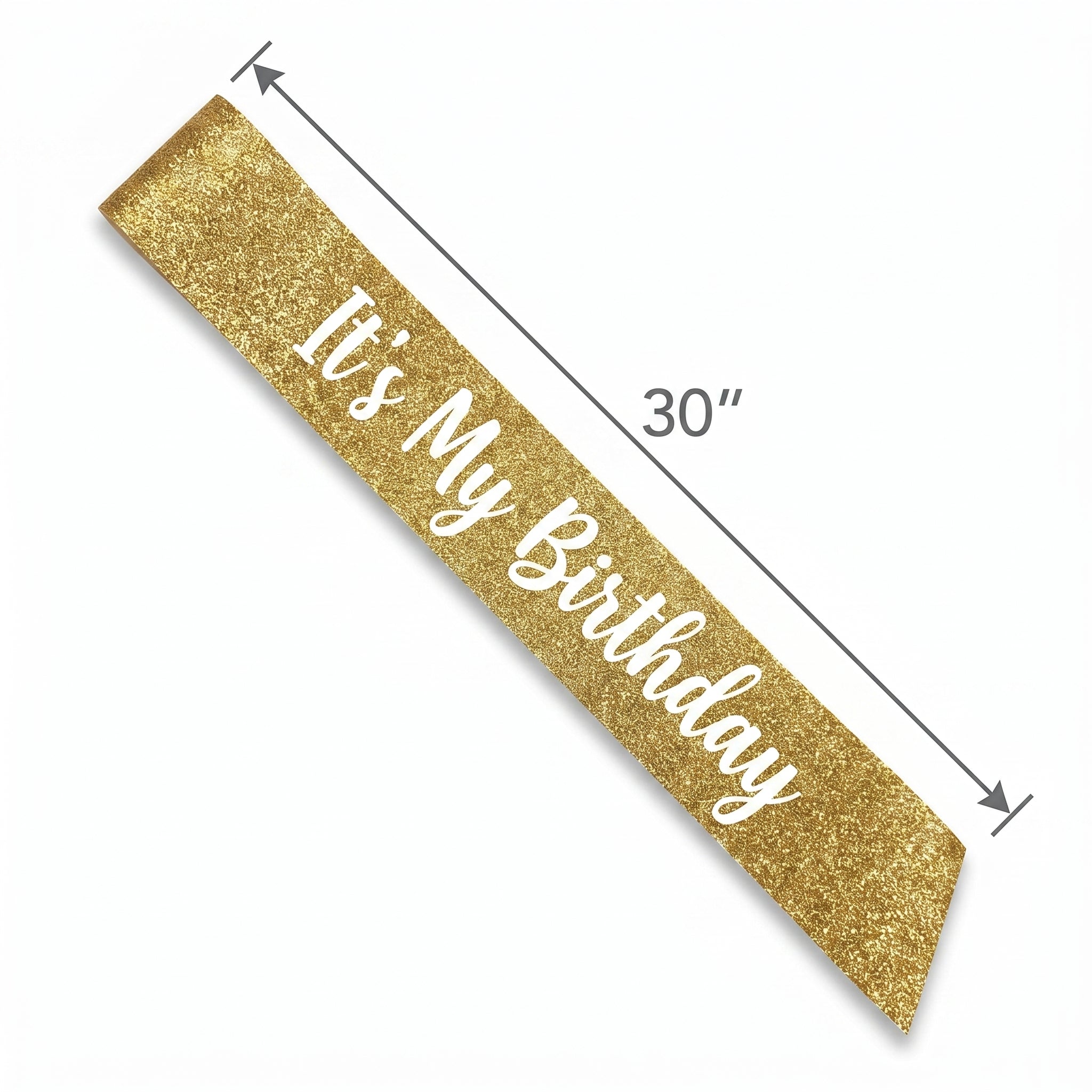 Glitter Gold Birthday Sash for Kids
