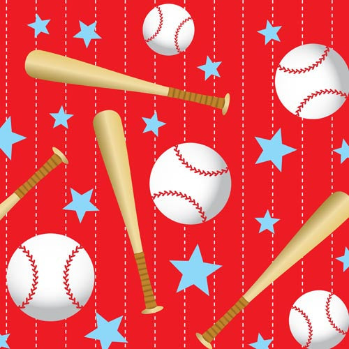 Baseball Print Plastic Table Covers | 12 Pack