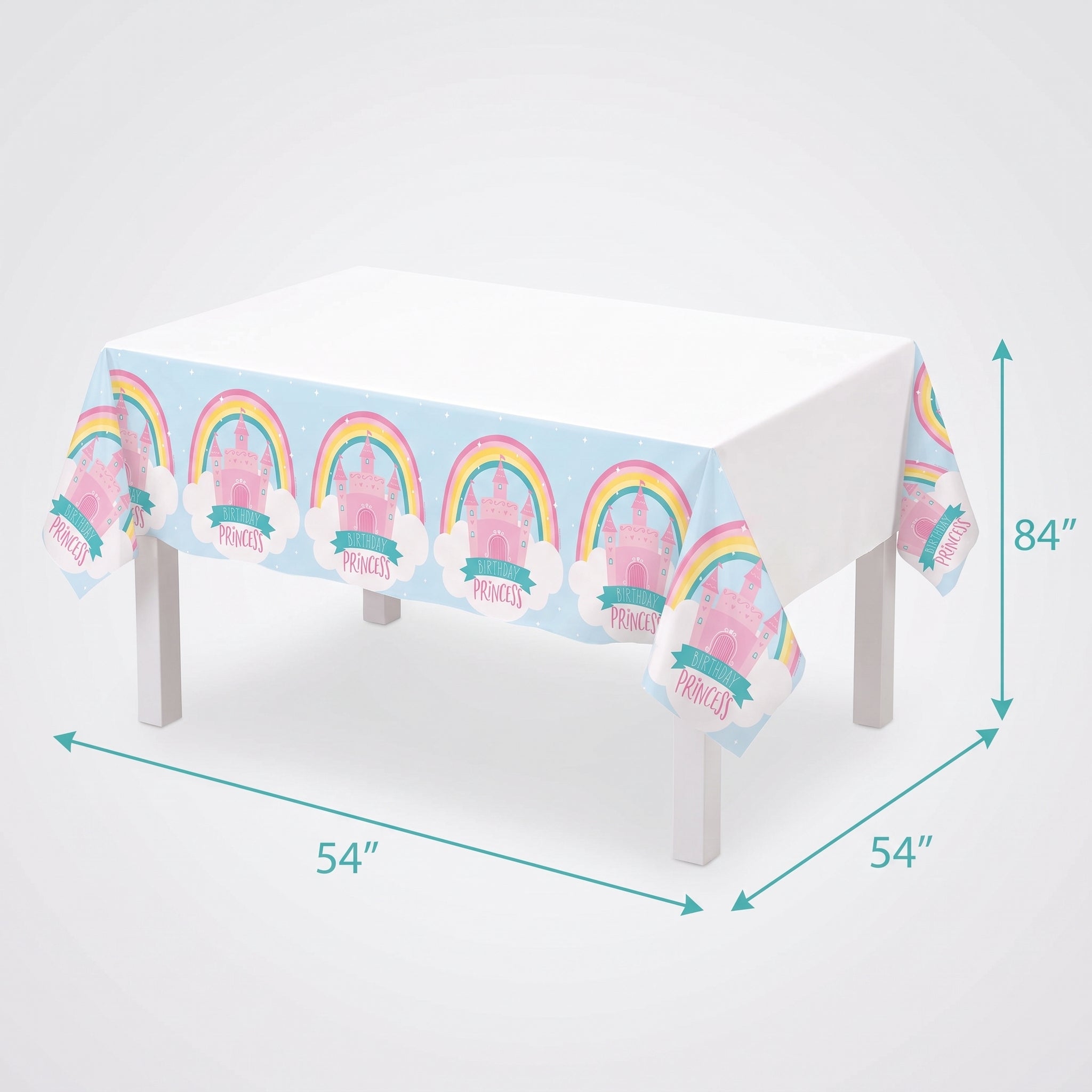 Enchanting Princess Castle Birthday Table Cover