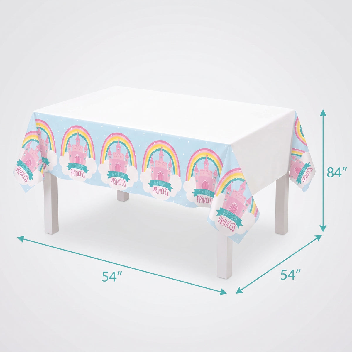 Enchanting Princess Castle Birthday Table Cover