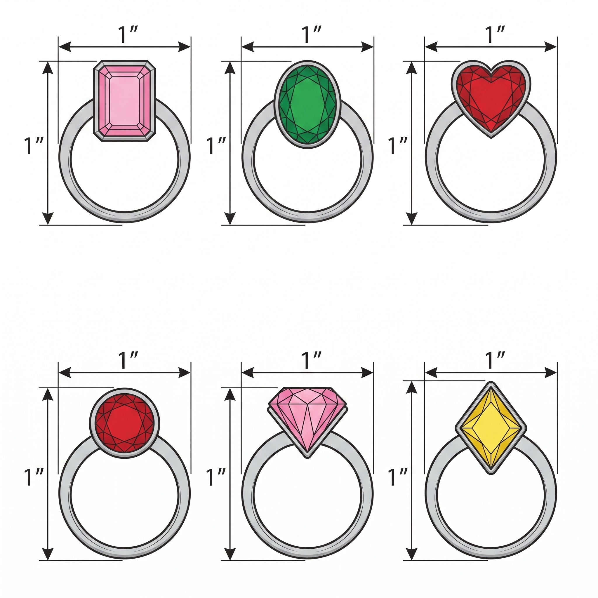 Sparkling Gem Ring Mega Value Pack