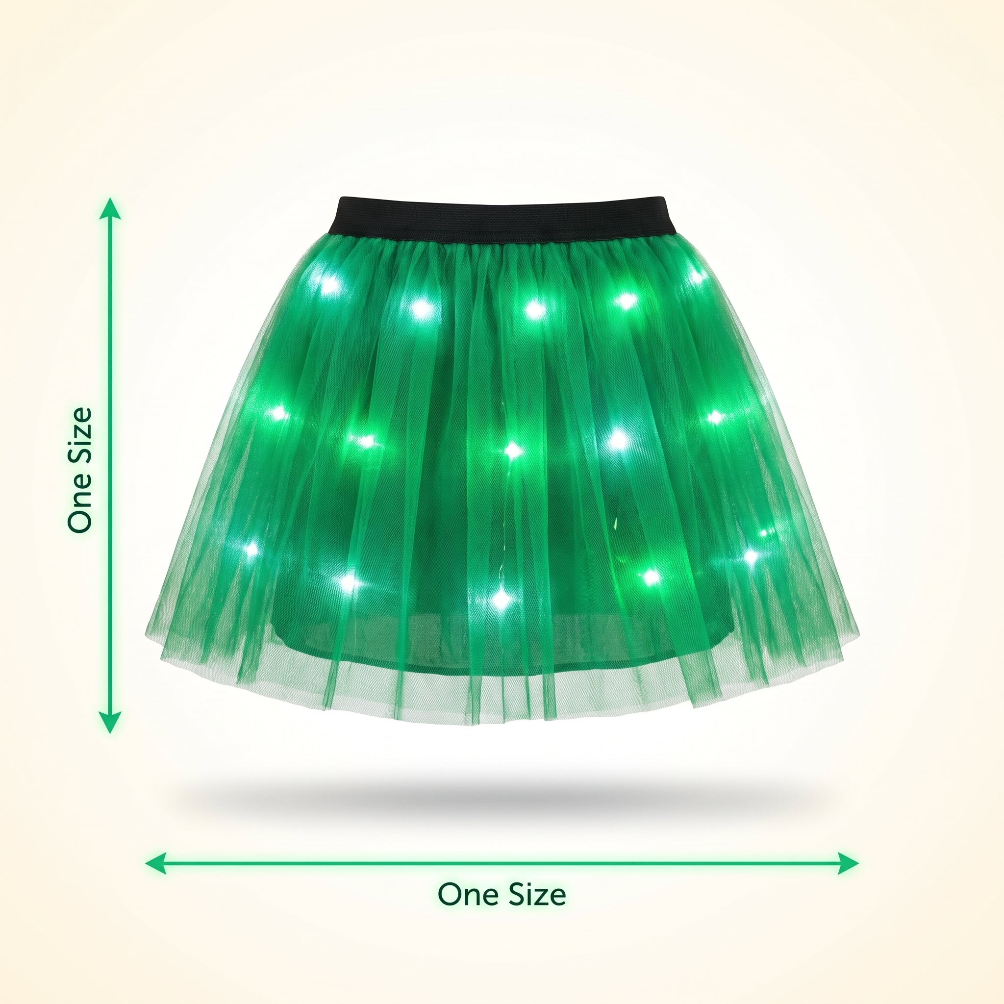 Festive Green Light-Up Adult Tutu