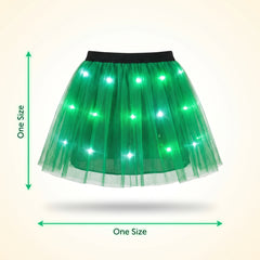 Festive Green Light-Up Adult Tutu