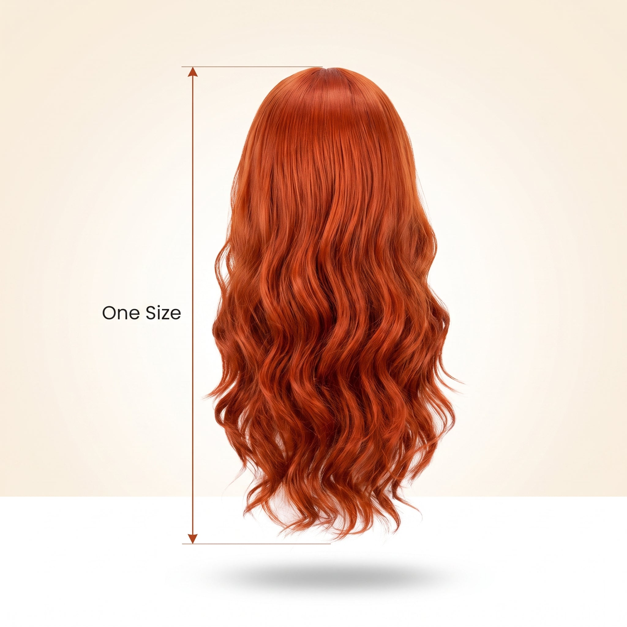 Fiery Hot Honey Red Long Wavy Halloween Wig