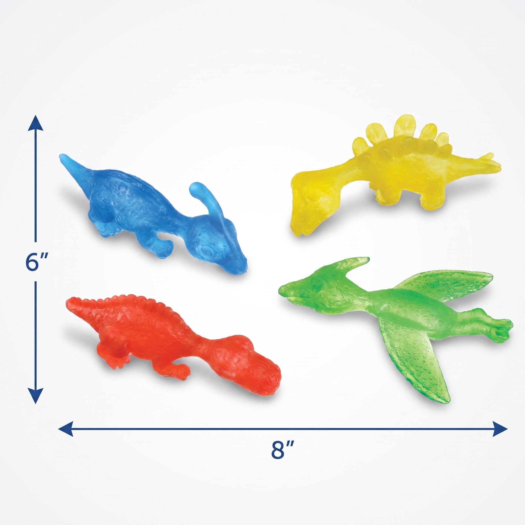 Dinosaur Flinger Toy Favors, Multi-Colored, 8-Pack