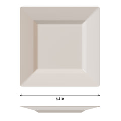 4.5 In. Ivory Square Plates | 100 Count