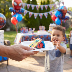 Spider-Man Webbed Wonder Square Paper Plates, 9-Inch, 8-Pack