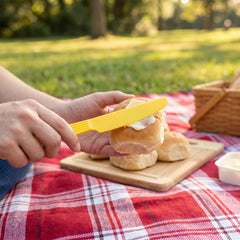 Yellow Sunshine Plastic Knives - Economy Pack - 7.5 in.