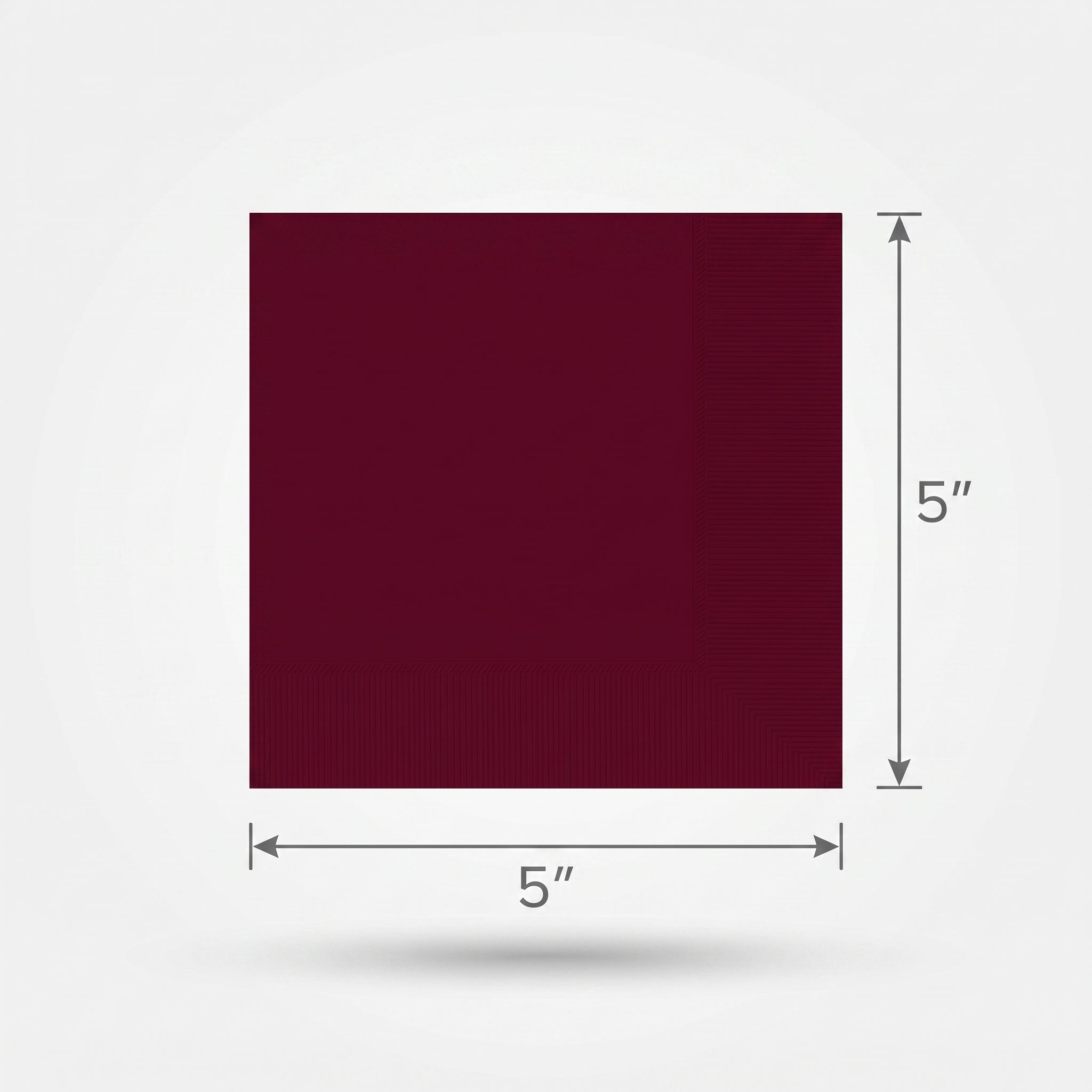 Berry Solid Color Beverage Napkins - 5 In. X 5 In.