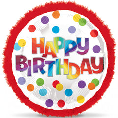 Vibrant Dots of Color Birthday Foil Balloon